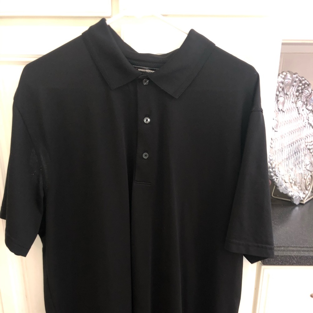 Black golf shirt